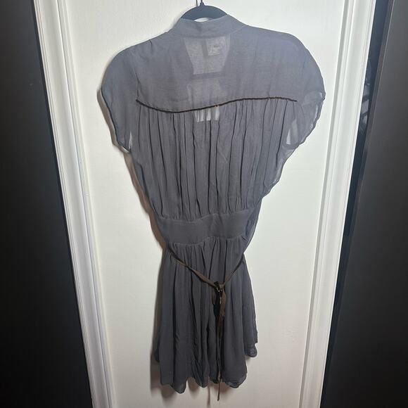 Robin Gray 100% Silk Crepe Button Front Dress Size 4 - Picture 9 of 10